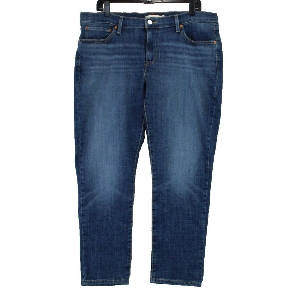 Levi Strauss Boyfriend Jeans Denim Womens 32x27 Blue‎ Medium Wash
